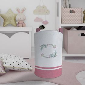 Mekta Home Renkli Çiçek Desenli Bebek ve Çocuk Odası Oyuncak Sepeti