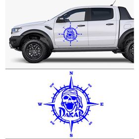 Melek Pazarı 1820 Dakar Pusula off Road Mavi 40x40 cm Oto Sticker