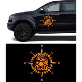 Melek Pazarı 1820 Dakar Pusula off Road Turuncu 50x50 cm Oto Sticker