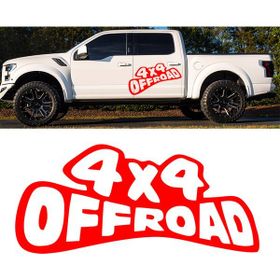 Melek Pazarı 4x4 off Road Yazı Kırmızı 20x9 cm Oto Sticker