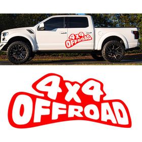 Melek Pazarı 4x4 off Road Yazı Kırmızı 30x13 cm Oto Sticker