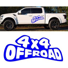 Melek Pazarı 4x4 off Road Yazı Mavi 20x9 cm Oto Sticker