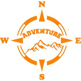Melek Pazarı Adventure Pusula off Road Turuncu 40x40 cm Oto Sticker