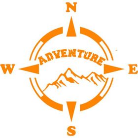Melek Pazarı Adventure Pusula off Road Turuncu 50x50 cm Oto Sticker