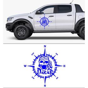Melek Pazarı S1820 Dakar Pusula off Road Mavi 30x30 cm Oto Sticker
