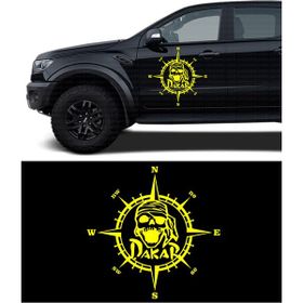 Melek Pazarı S1820 Dakar Pusula off Road Sarı 40x40 cm Oto Sticker
