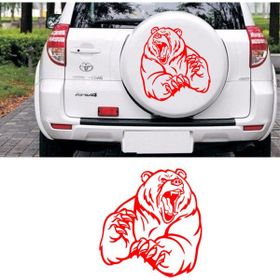 Melek Pazarı S1865 Kızgın Ayı Kırmızı 50x50 cm Oto Sticker