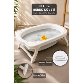Meleni Baby Katlanır Akordiyon Gri Bebek Banyo Küveti