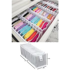 Meleni Home 11 X 41 X 12 Cm S 2 Adet 11 Bölmeli Çok Amaçlı Akordiyon Çekmece Ve Dolap Içi Düzenleyici