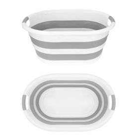 Meleni Home 2'li Set Katlanabilir 10 lt Çamaşır Sepeti Katlanabilir Akordiyon Su Kovası