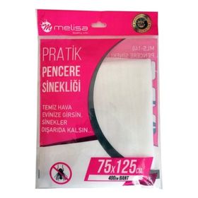 Melisa 75x125 cm Cırt Bantlı Yapışkanlı Pencere Sinekliği