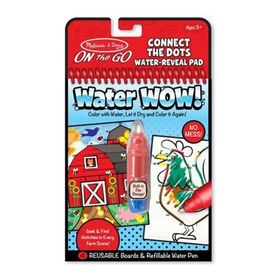 Melissa & Doug Water Wow Su İle Boyama Kitabı Çiftlik Noktaları Birleştir Sihirli Boyama Kalemi