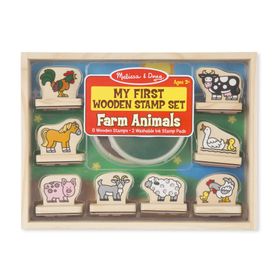 Melissa&Doug 2390 Farm Animals My First Wooden Stamp Set