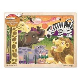 Melissa&Doug 24 Parça Safari Ahşap Yapboz Puzzle