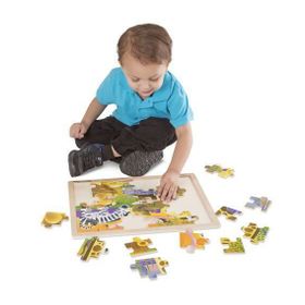 Melissa&Doug 24 Parça Safari Ahşap Yapboz Puzzle