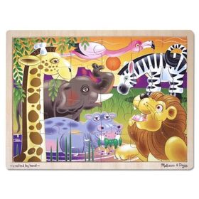 Melissa&Doug 24 Parça Safari Ahşap Yapboz Puzzle