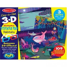 Melissa&Doug 3D Tak Çıkar Hayvanlar Çıkartma Kitabı