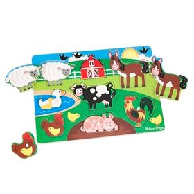 Melissa&Doug 9050 Farm Peg Puzzle