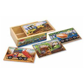 Melissa&Doug Ahşap 12x4 İnşaat Araçları Yapboz