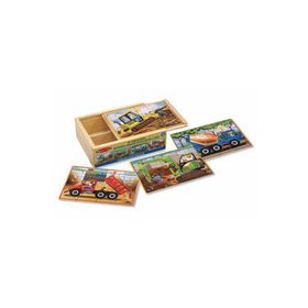 Melissa&Doug Ahşap 12x4 İnşaat Araçları Yapboz