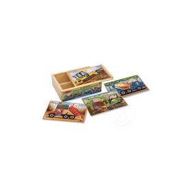 Melissa&Doug Ahşap 12x4 İnşaat Araçları Yapboz