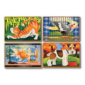 Melissa&Doug Ahşap 12x4 Seti Evcil Hayvanlar Yapboz
