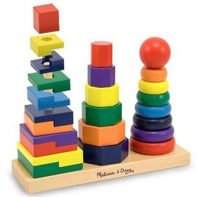 MELISSA&DOUG AHŞAP GEOMETRİK KULELER