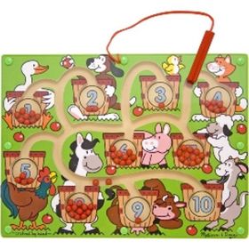 Melissa&Doug Ahşap Mıknatıslı Labirent Sayılar Yapboz
