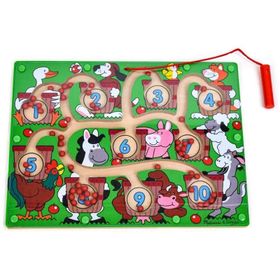 Melissa&Doug Ahşap Mıknatıslı Labirent Sayılar Yapboz