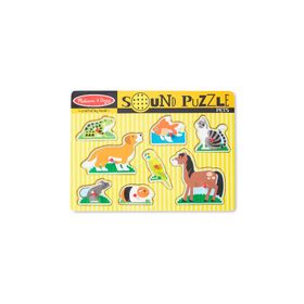 Melissa&Doug Ahşap Sesli Evcil Hayvanlar Ahşap Yapbozlar Yapboz