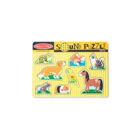 Melissa&Doug Ahşap Sesli Evcil Hayvanlar Ahşap Yapbozlar Yapboz