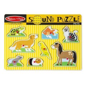 Melissa&Doug Ahşap Sesli Evcil Hayvanlar Yapboz