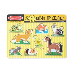 Melissa&Doug Ahşap Sesli Evcil Hayvanlar Yapboz