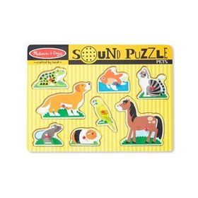 Melissa&Doug Ahşap Sesli Evcil Hayvanlar Yapboz