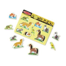 Melissa&Doug Ahşap Sesli Evcil Hayvanlar Yapboz