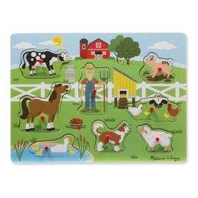 Melissa&Doug Ahşap Sesli Old MacDonal's Farm Yapboz