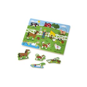 Melissa&Doug Ahşap Sesli Old MacDonal's Farm Yapboz