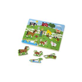 Melissa&Doug Ahşap Sesli Old MacDonal's Farm Yapboz