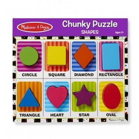 Melissa&Doug Ahşap Tombul Yapboz - Şekiller