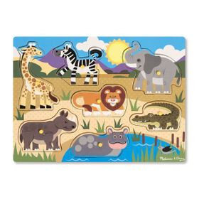 Melissa&Doug Ahşap Tutmalı Safari Yapboz
