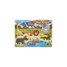 Melissa&Doug Ahşap Tutmalı Safari Yapboz
