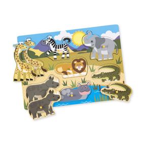 Melissa&Doug Ahşap Tutmalı Safari Yapboz