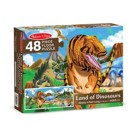 Melissa&Doug Dev Yer Dinozor Dünyası 48 parça Yapbozu