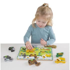 Melissa&Doug Evcil Hayvanlar Ahşap Tombul 8 Parça Yapboz