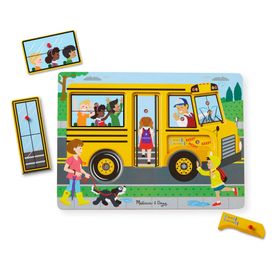Melissa&Doug MD000739 Ahşap Sesli Yapboz - The Wheels on the Bus