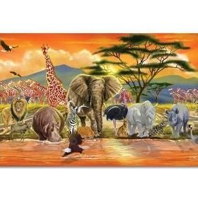 Melissa&Doug MD002873 100 parça Dev Yer Yapbozu - Safari