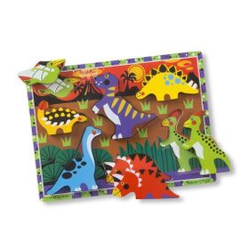 Melissa&Doug MD003747 Dinozorlar Ahşap Tombul Yapboz