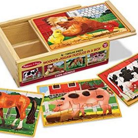 Melissa&Doug MD003793 12x4 Ahşap Yapboz Seti - Çiftlik Hayvanları