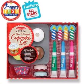 Melissa&Doug MD004019 Ahşap Cupcake Seti