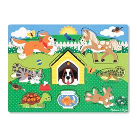 Melissa&Doug Melıssa Doug Ahşap Tutmalı Yapboz Evcil Hayvanlar